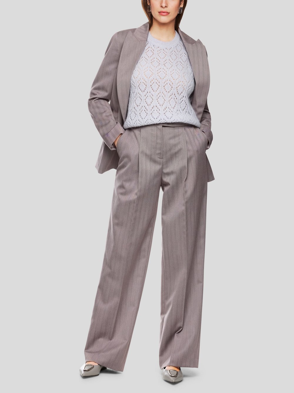Marc Cain Hose Damen beige gestreift, 40