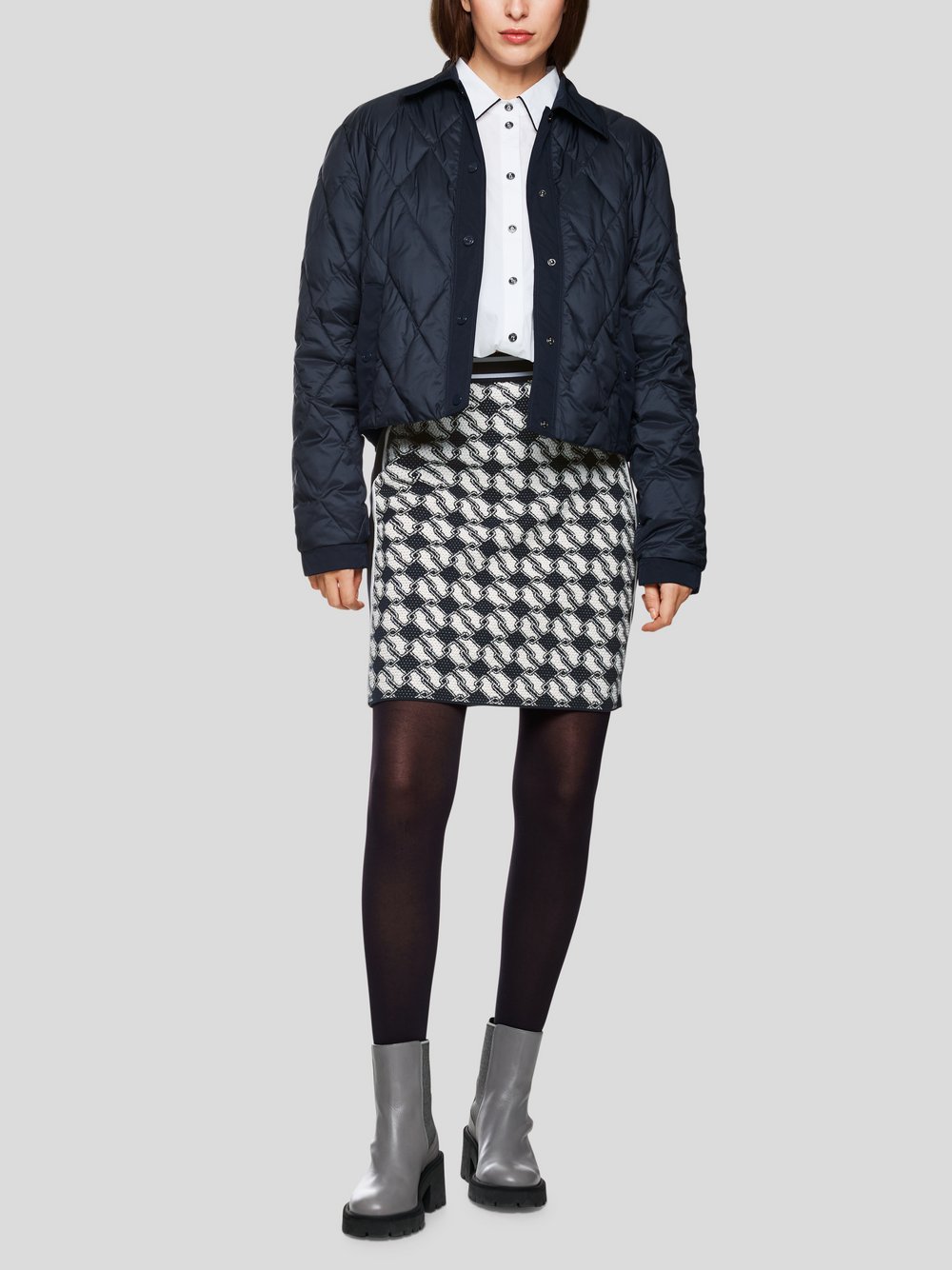 Thumbnail - Marc Cain Rock Damen Polyamid blau gemustert, 38