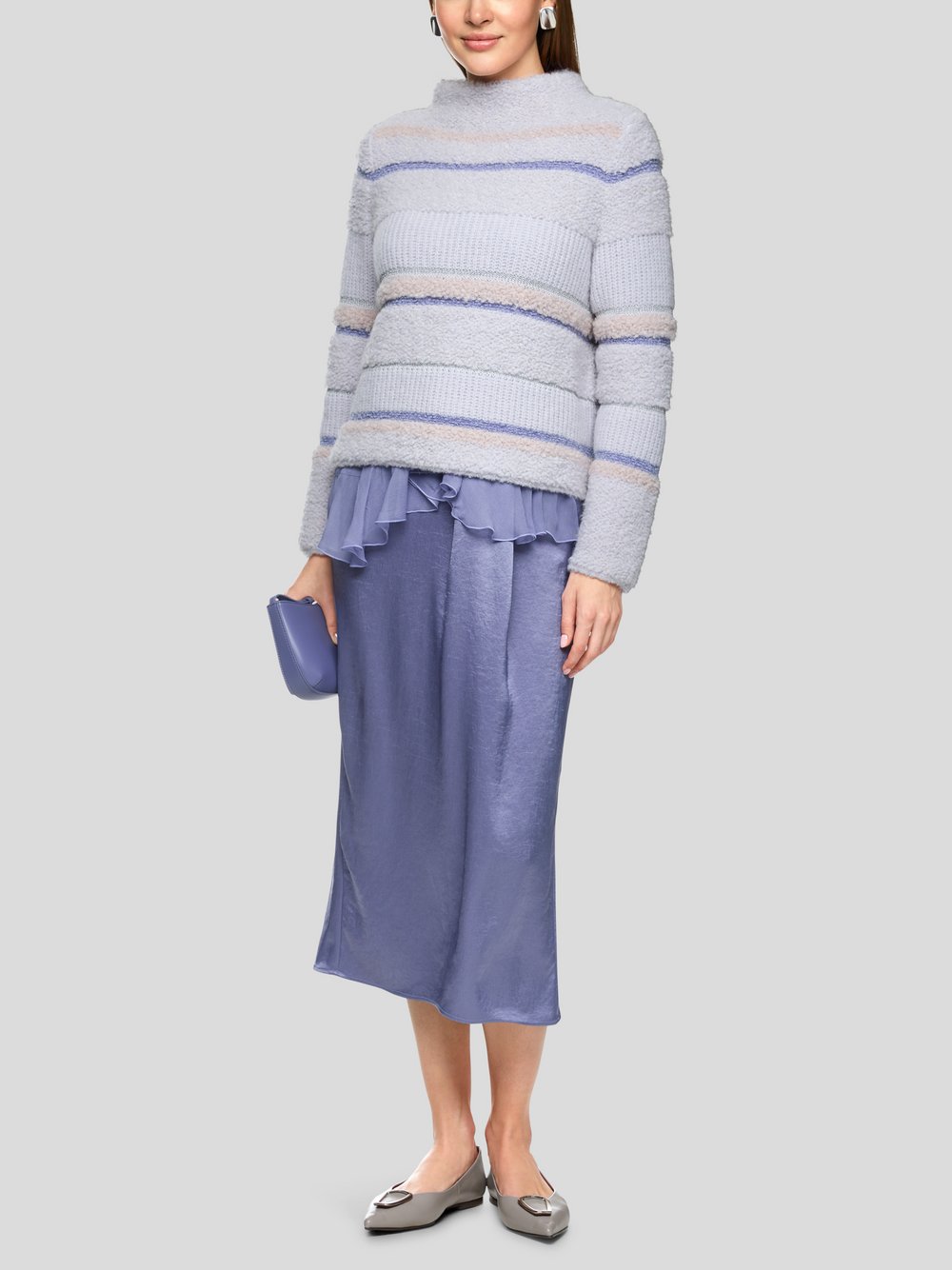 Marc Cain Pullover Damen lila gestreift, 38