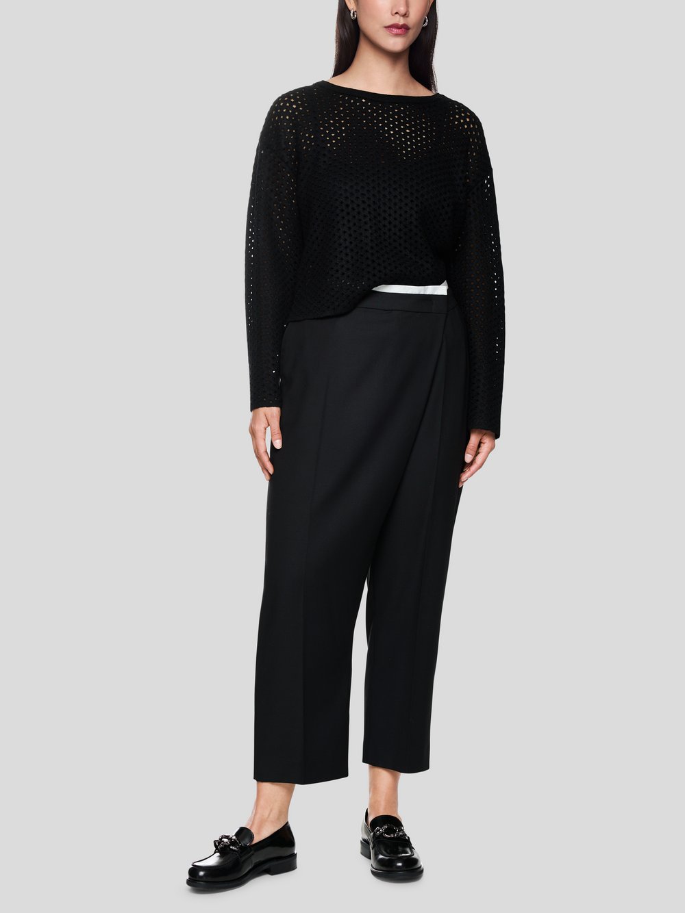 Thumbnail - Marc Cain Pullover Damen Schurwolle schwarz, 34