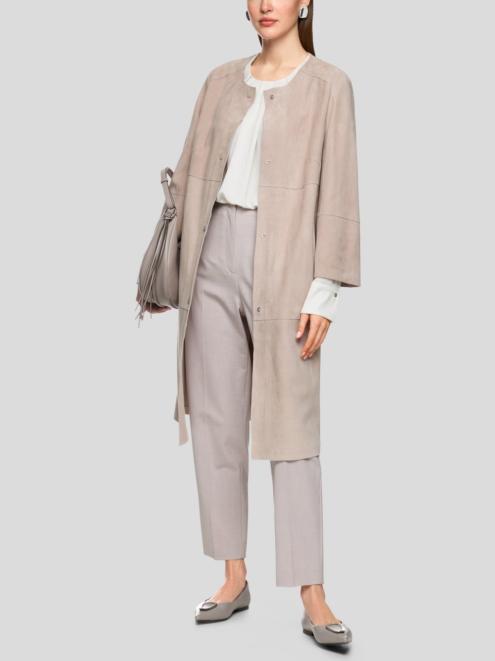 Thumbnail - Marc Cain Mantel Damen Leder beige, 36