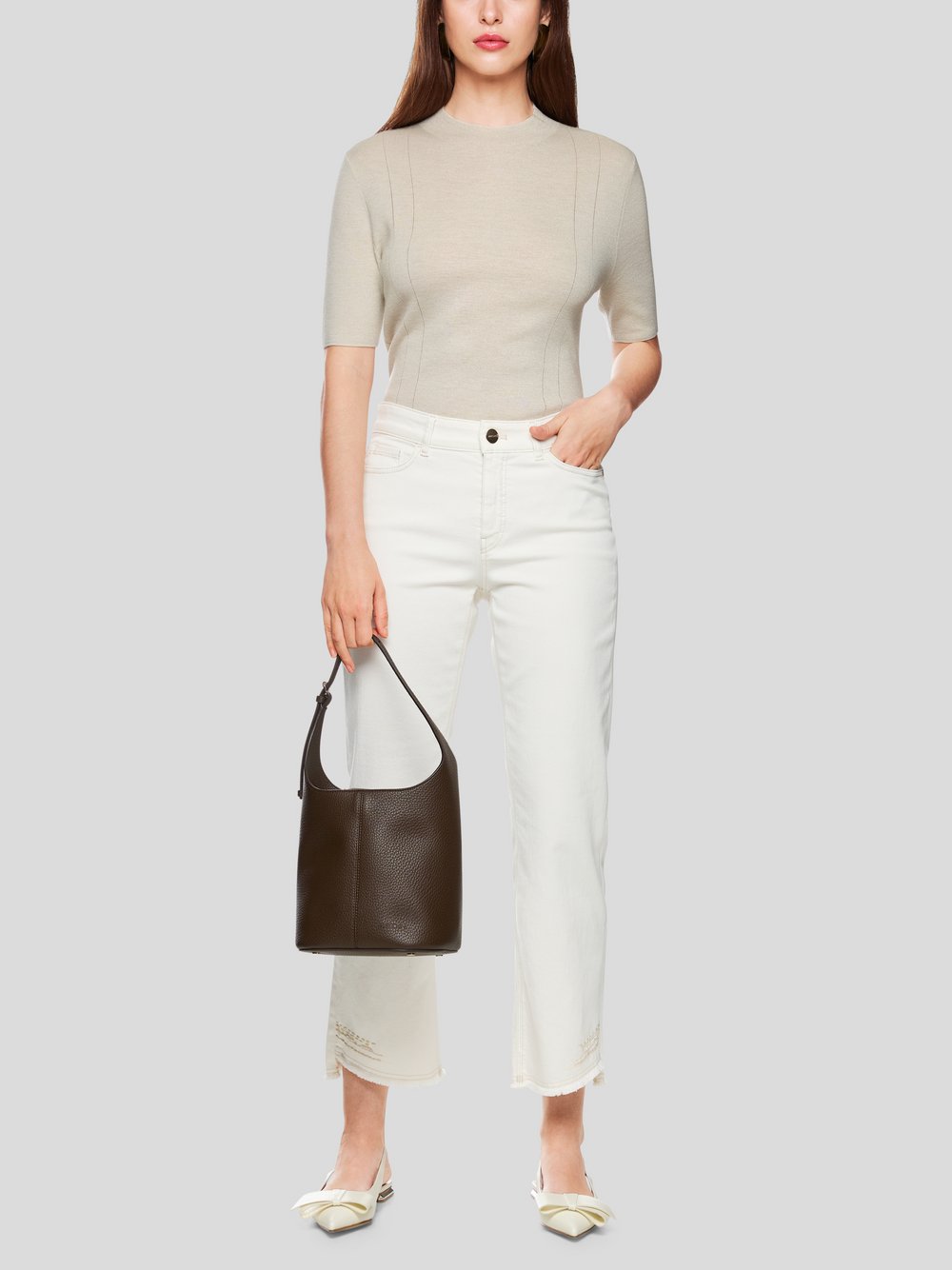 Marc Cain Pullover Damen Wolle beige, 42