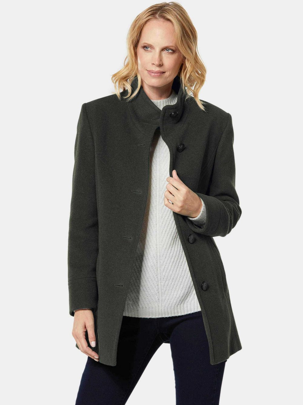 Goldner Wolljacke Damen grün, 46