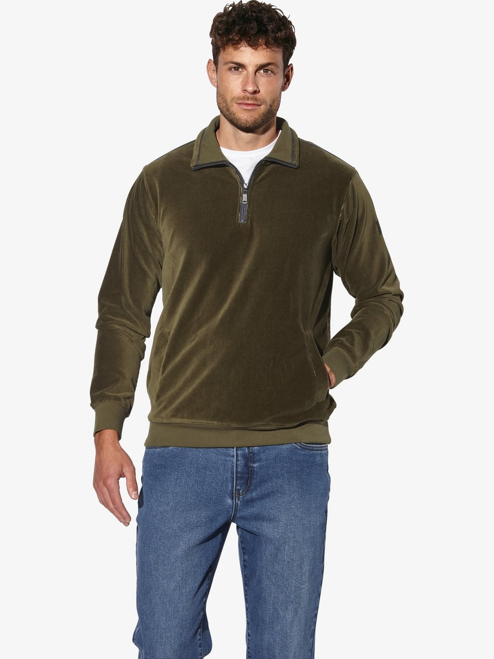 Thumbnail - BABISTA Sweatshirt Herren Baumwolle grün, S