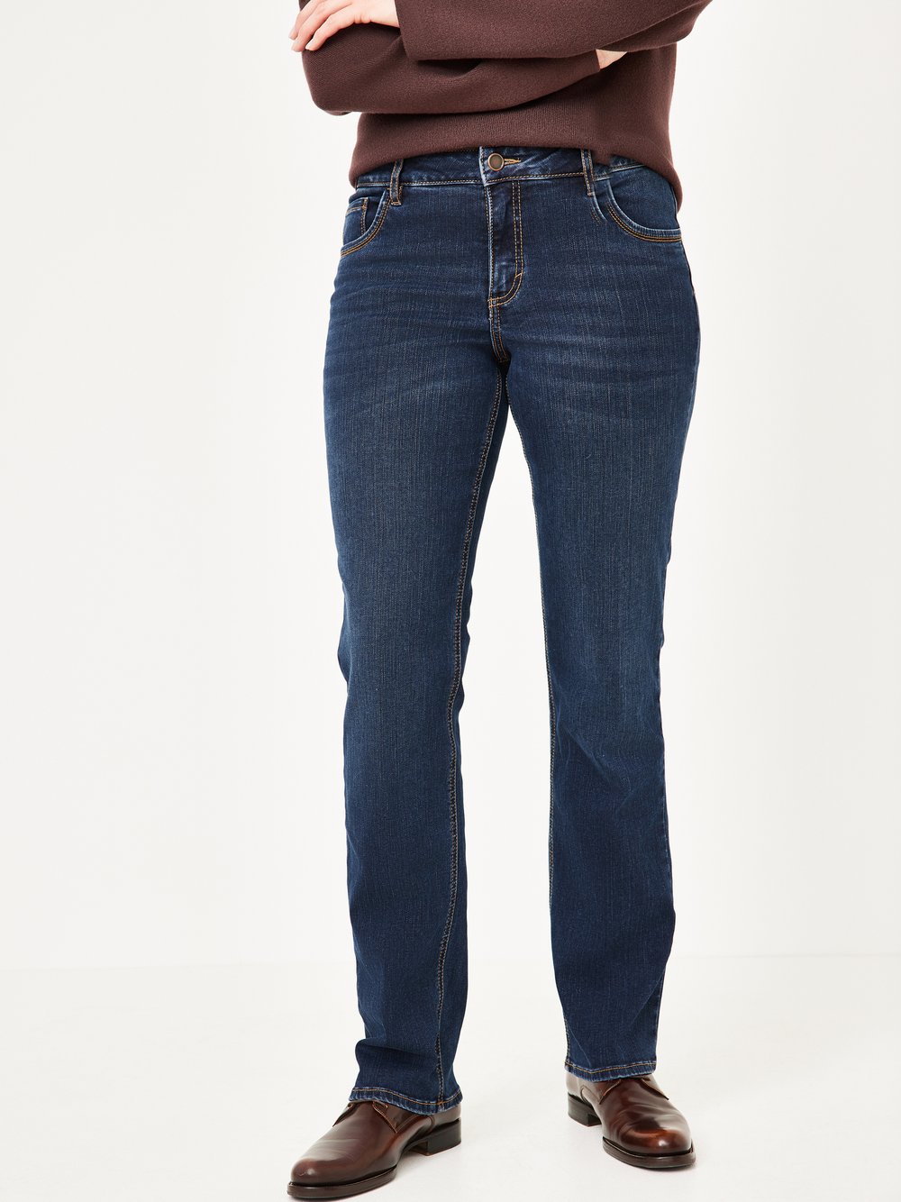 Thumbnail - Paddock`s 5-Pocket Jeans Damen Baumwolle blau, 42-32