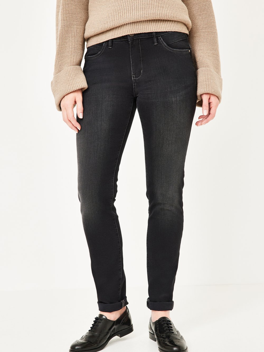 Paddock`s Jeans Damen Baumwolle schwarz, 42-30