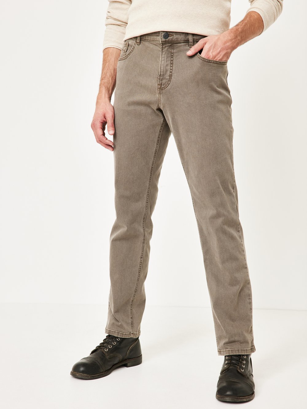 Paddock`s 5-Pocket Jeans Herren Baumwolle braun, 36-30