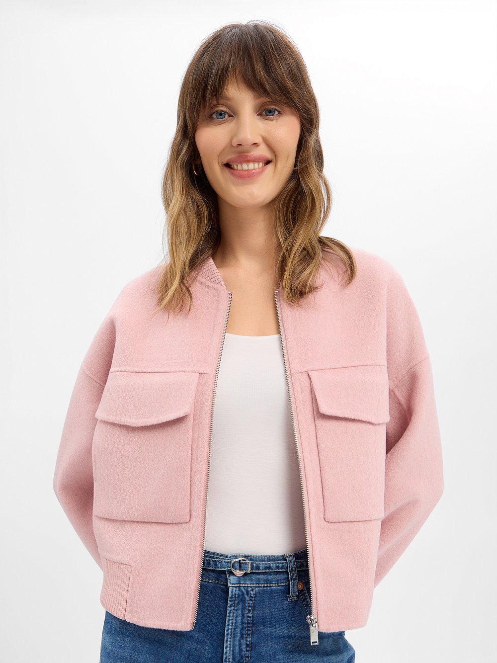 Opus Wolljacke Damen Wolle rosa, 40