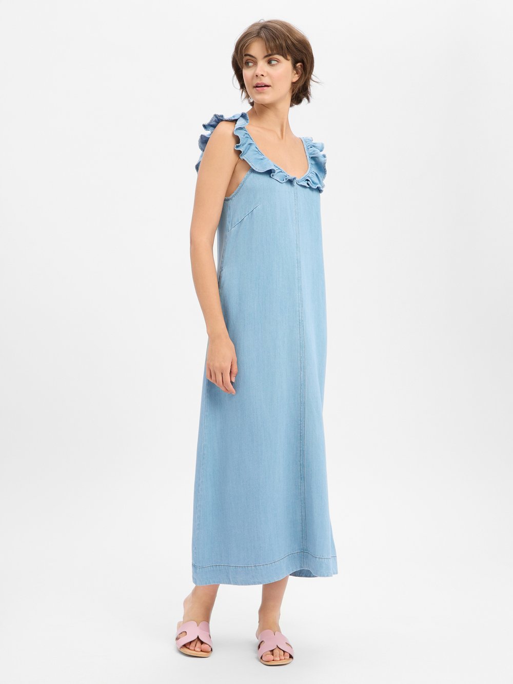 Nümph Jeanskleid Damen Modal blau, 44