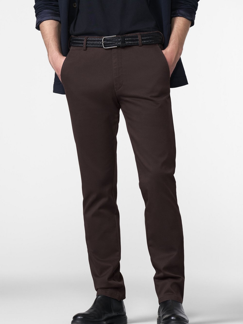 Thumbnail - MEYER Chinohose Herren Baumwolle rot, 25
