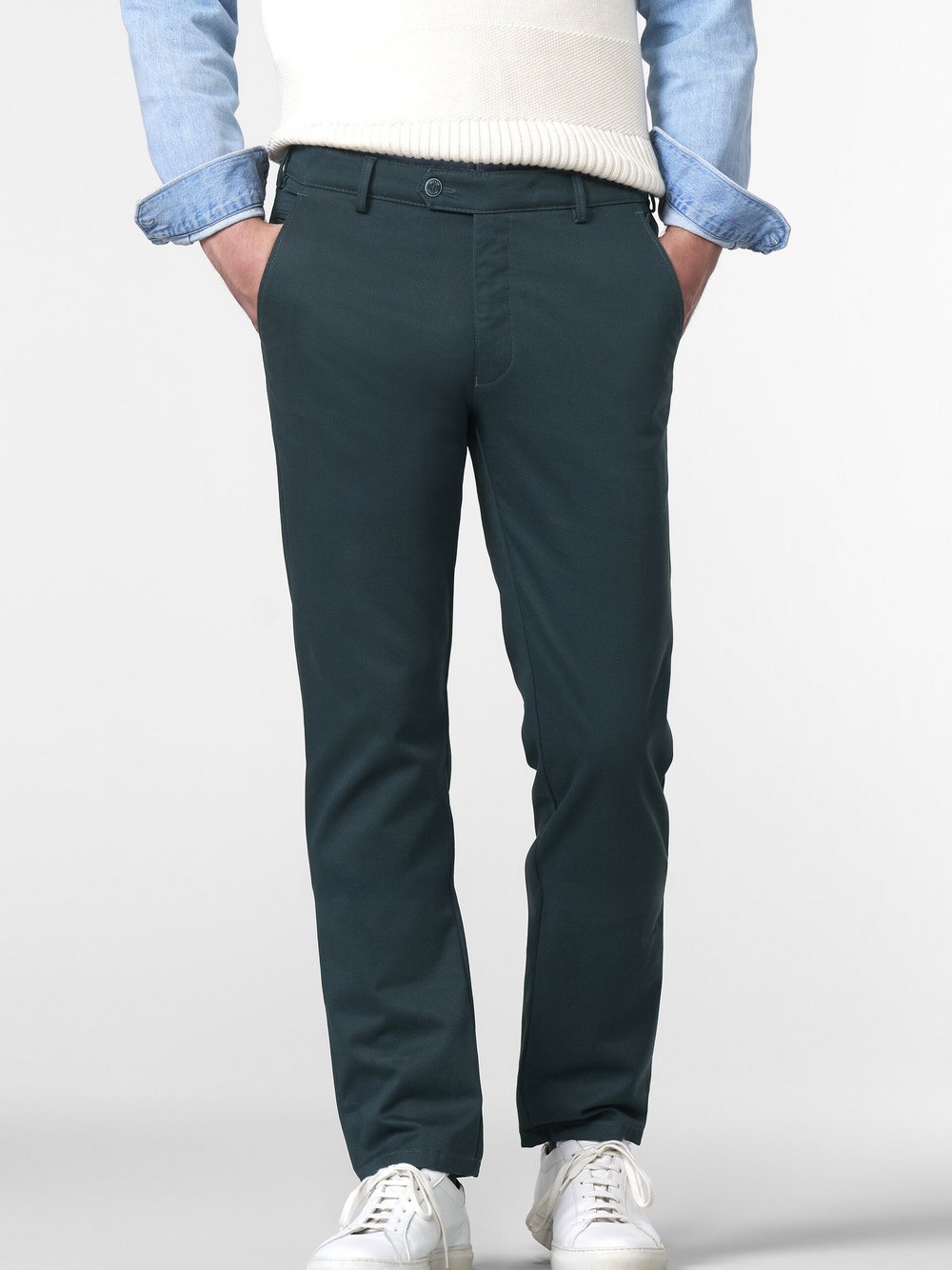 Thumbnail - MEYER Chinohose Herren Baumwolle blau, 27