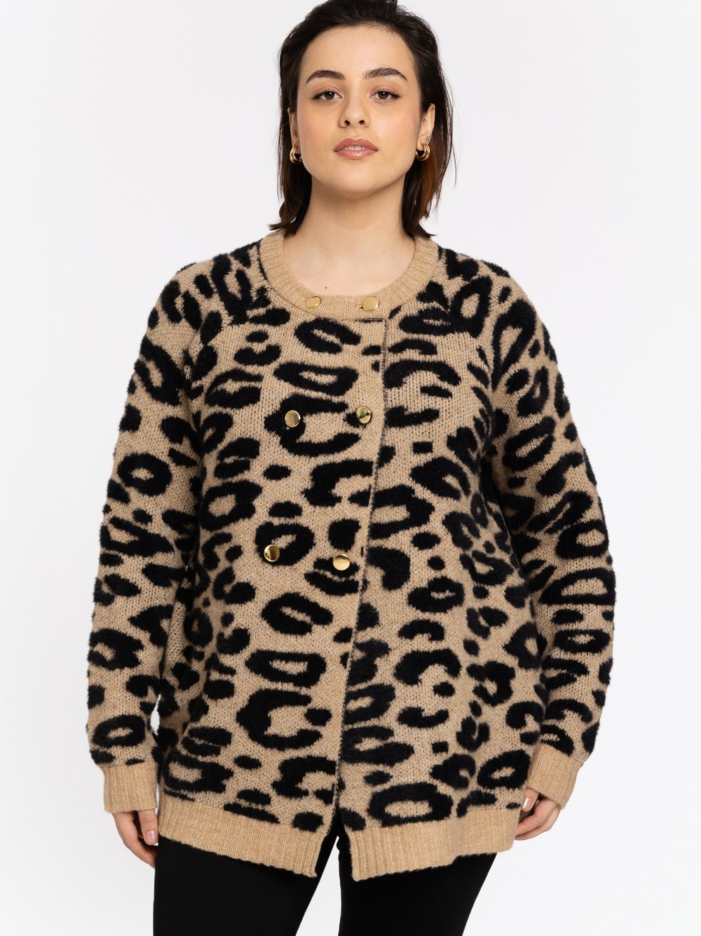 YOEK Strickjacke Damen Polyamid mehrfarbig, 46-48