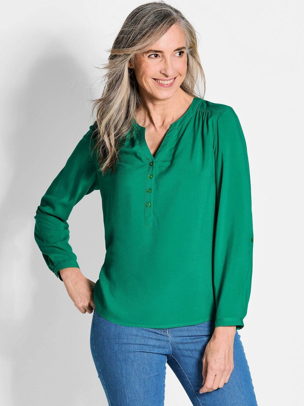 Goldner Tunika Damen Viskose grün, 50