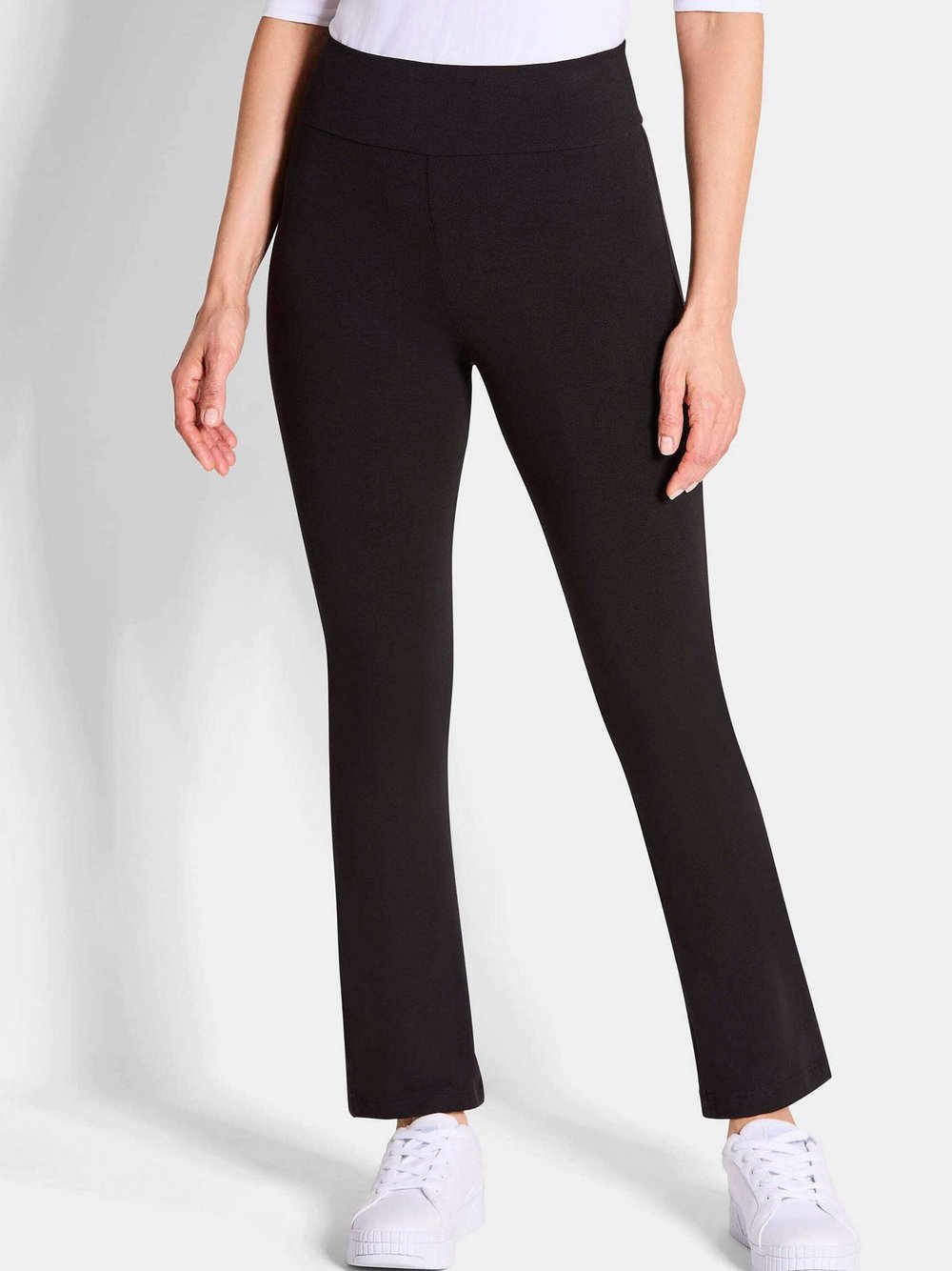 Goldner Schlaghosen Damen Baumwolle schwarz, 38