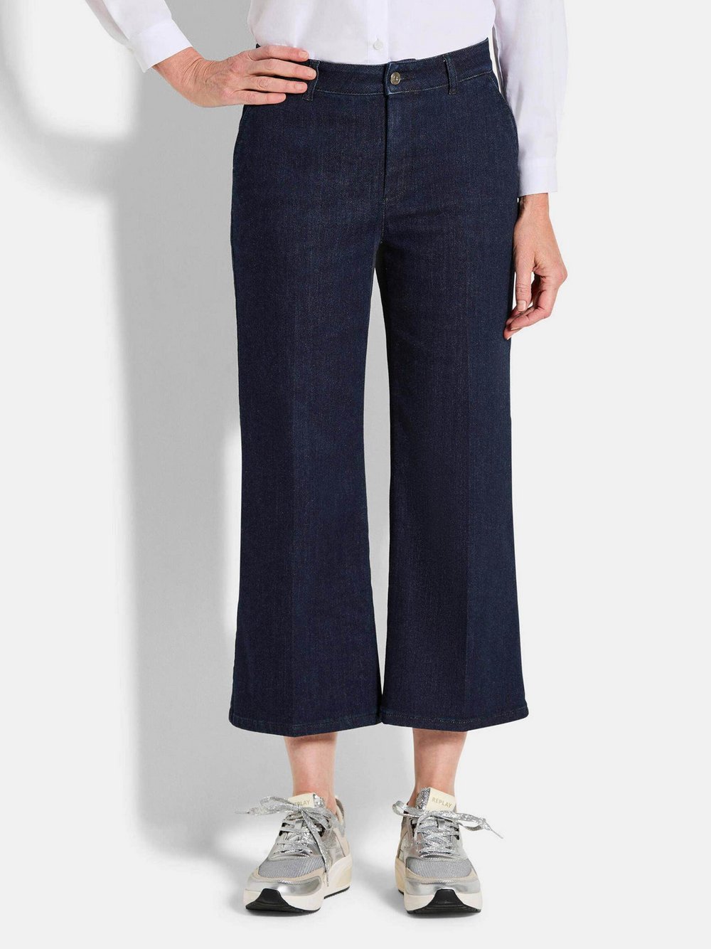 Goldner Culotte Damen Baumwolle blau, 19