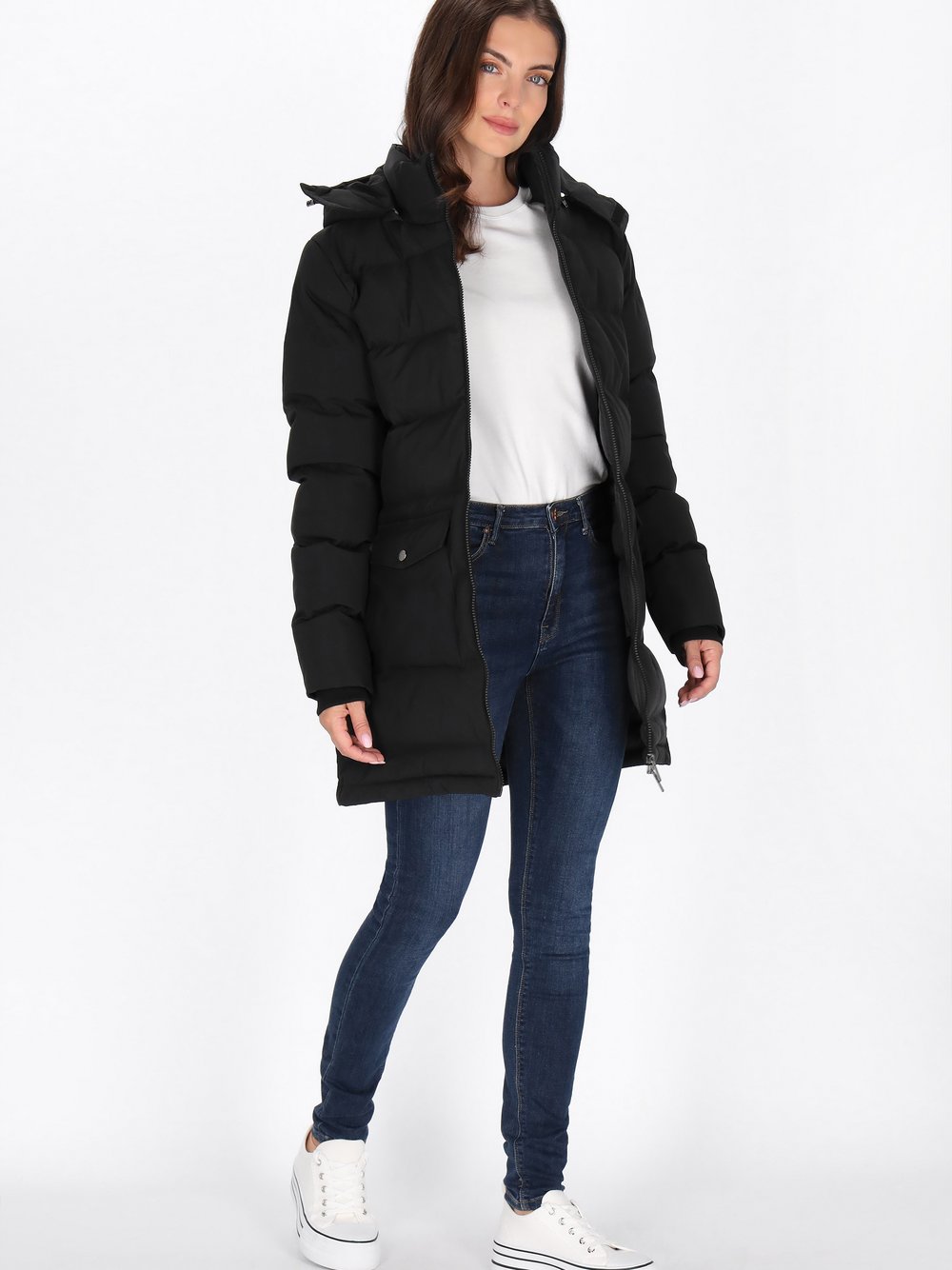 Usha Mantel Damen schwarz, XL