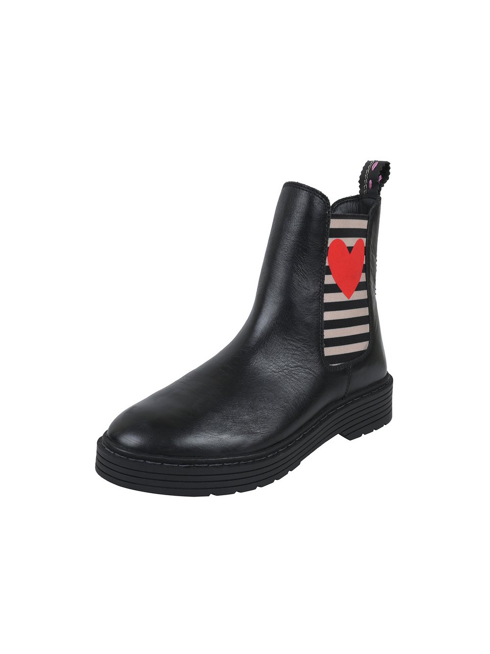 Thumbnail - Crickit Chelsea-Boots Damen Leder schwarz bedruckt, 37