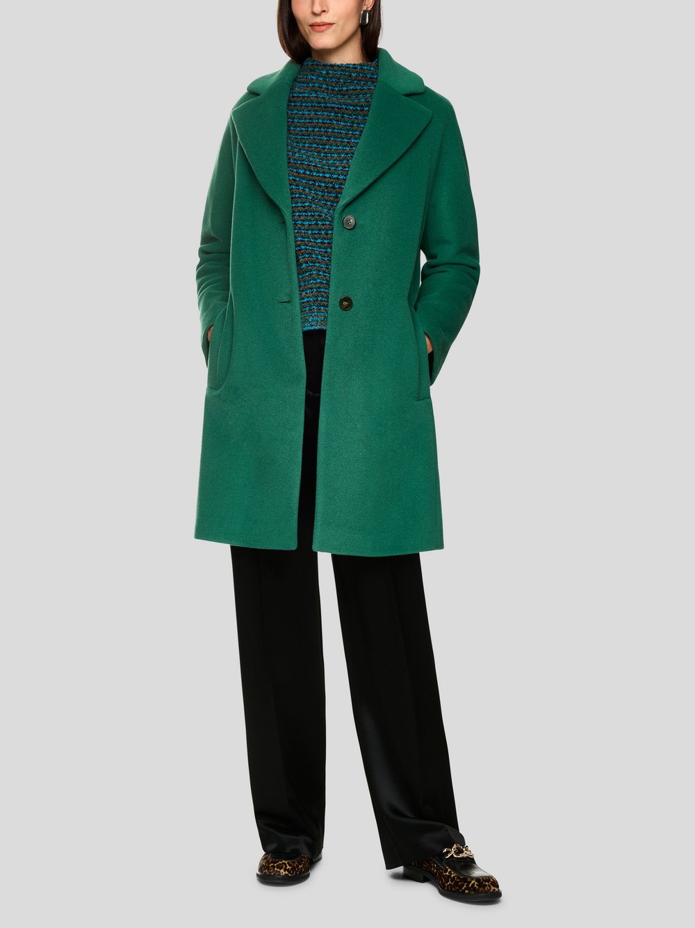 Thumbnail - Marc Cain Mantel Damen Wolle grün, 38