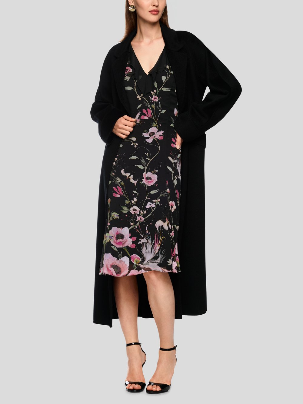 Thumbnail - Marc Cain Kleid Damen Viskose schwarz gemustert, 36