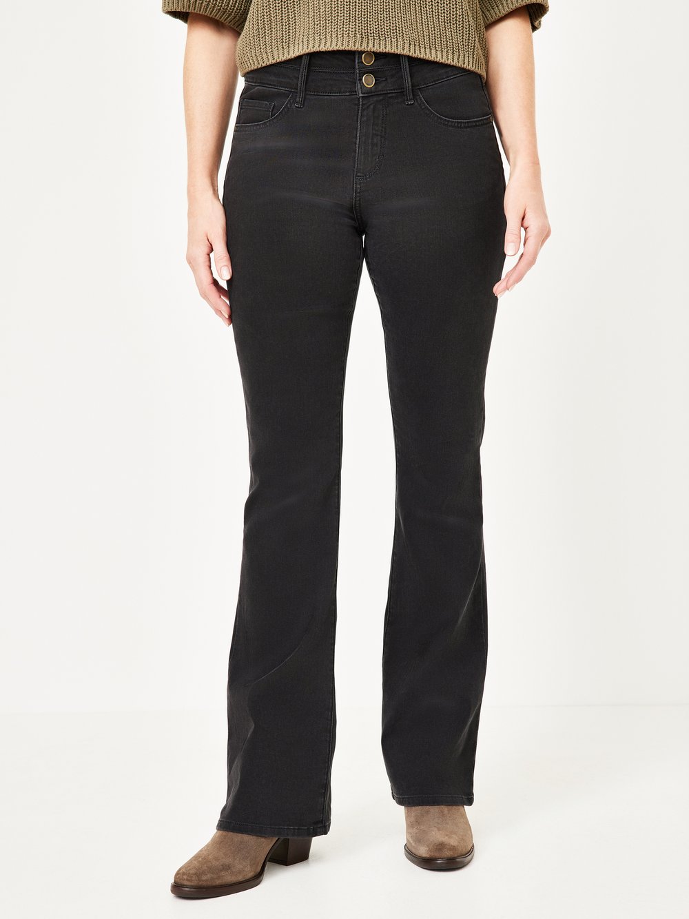 Paddock`s 5-Pocket Jeans Damen Baumwolle schwarz, 40-38