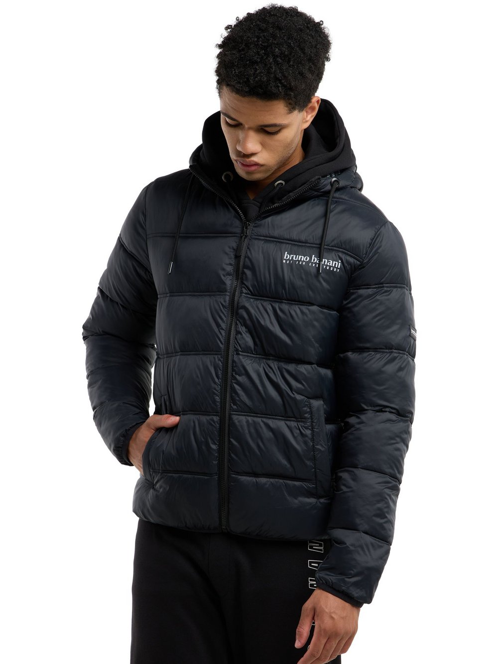 Bruno Banani Jacke wattiert  Herren schwarz gemustert, XL