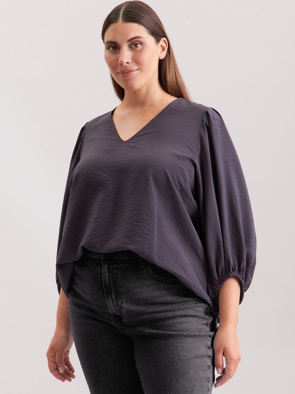 Seidensticker Schlupfbluse Damen Viskose grau, 50