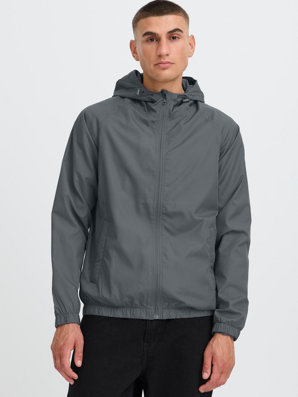 Thumbnail - Solid Windbreaker Herren grau, XL