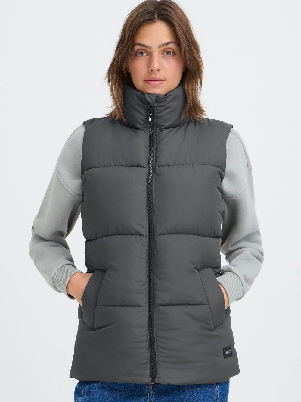 Thumbnail - OXMO Steppweste Damen grau, XL