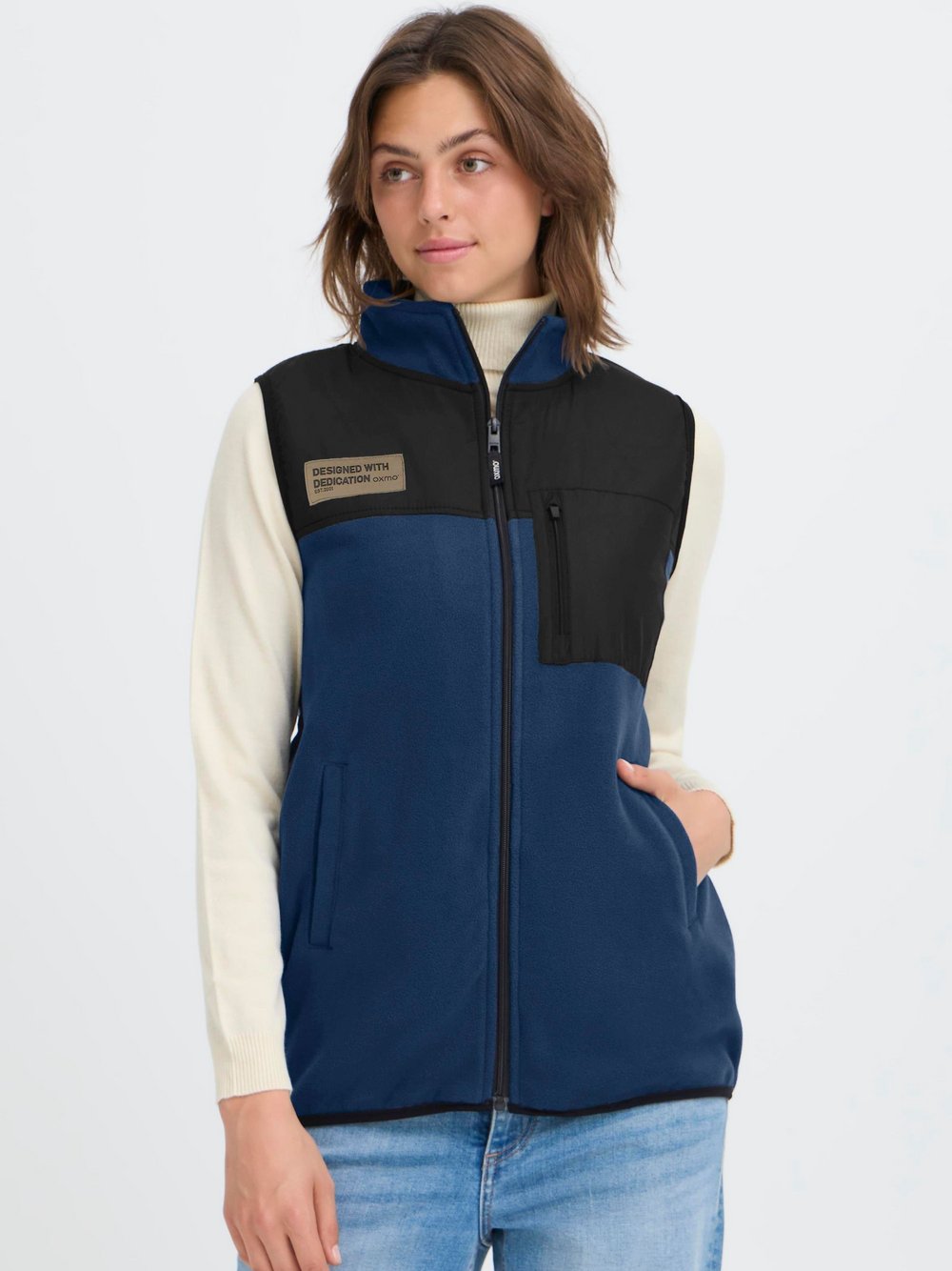 OXMO Fleeceweste Damen blau, S