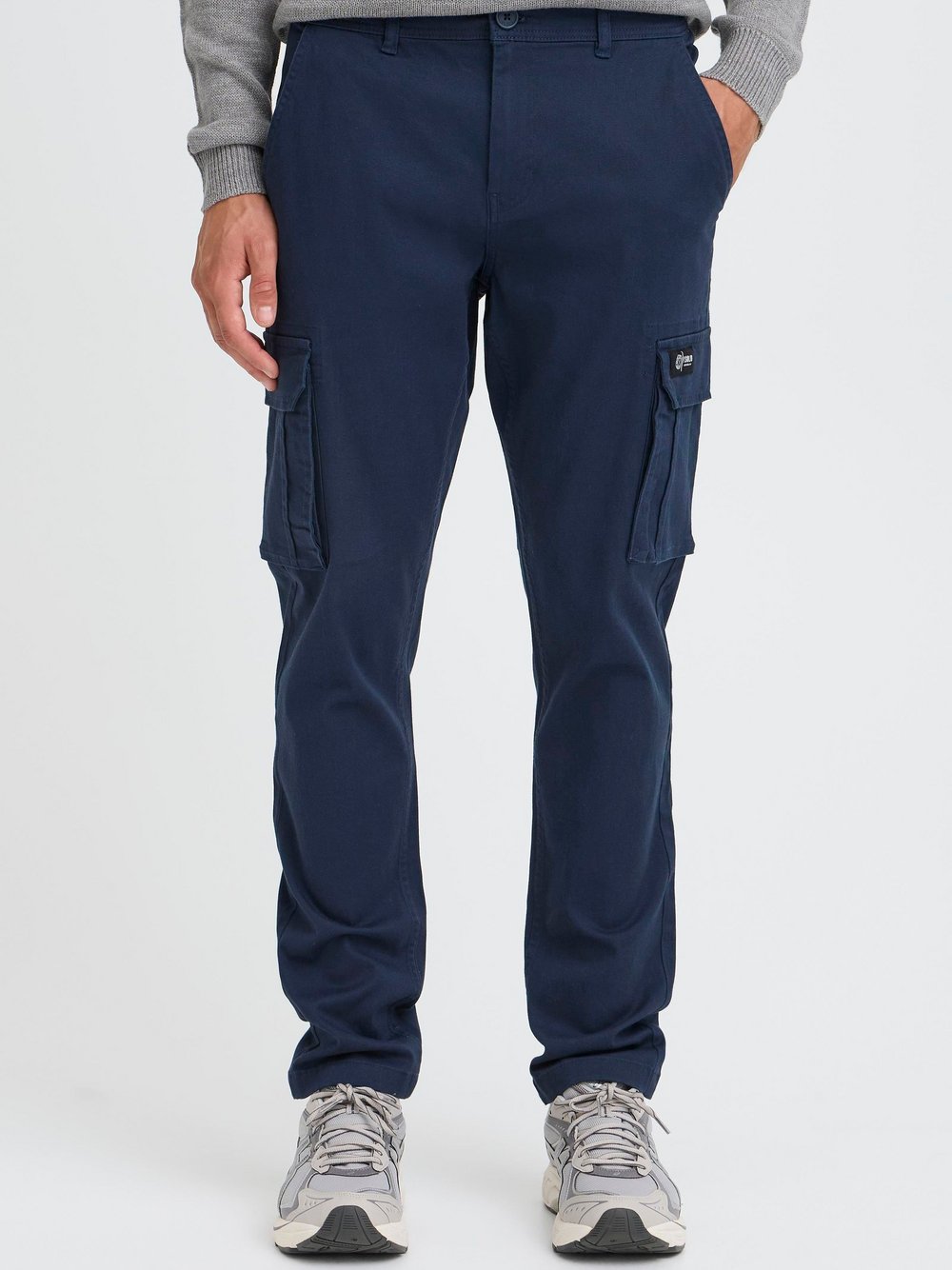 Solid Cargohose Herren Baumwolle blau, 32-32