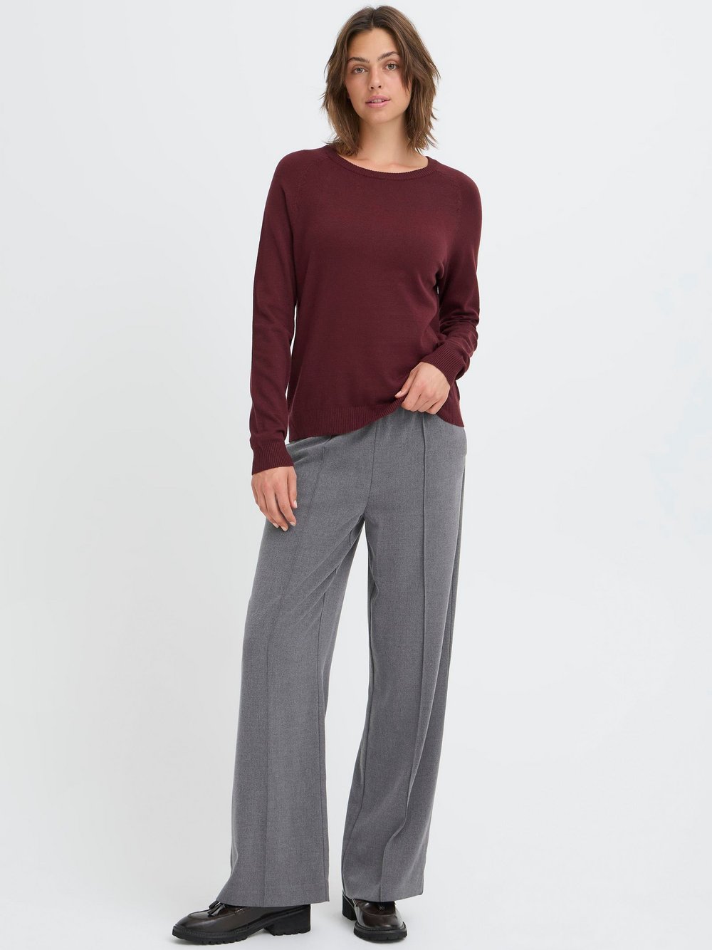 Thumbnail - OXMO Strickpullover Damen Viskose rot, L