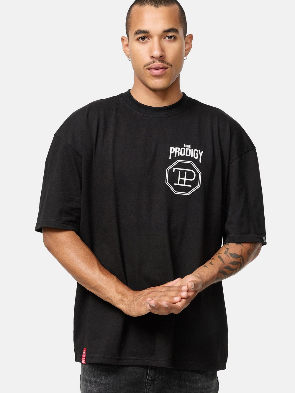 Trueprodigy Oversize-Shirt  Herren Baumwolle schwarz, L