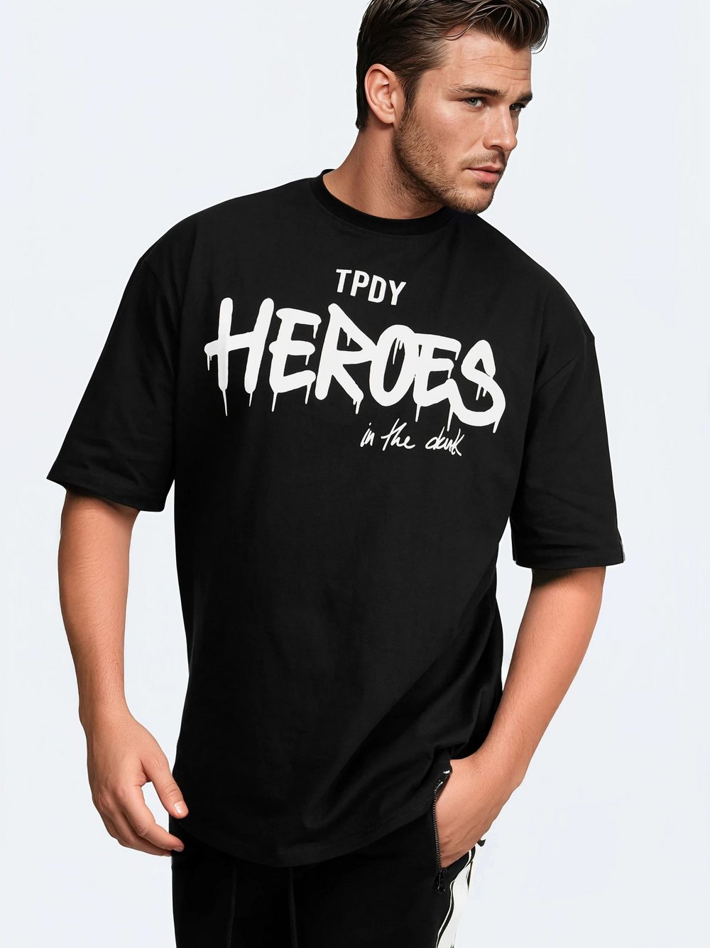 Thumbnail - Trueprodigy Oversize-Shirt Herren Baumwolle schwarz, L