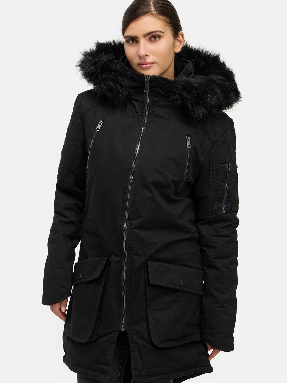 Trueprodigy Parka  Damen Baumwolle schwarz, M