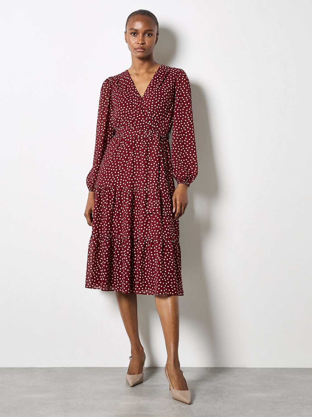 Thumbnail - Apricot Midikleid Damen rot, 40