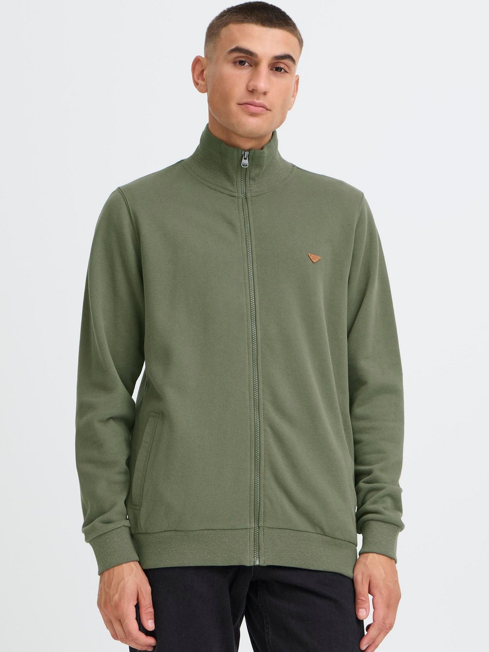 BLEND Sweatjacke Herren Baumwolle grün, S