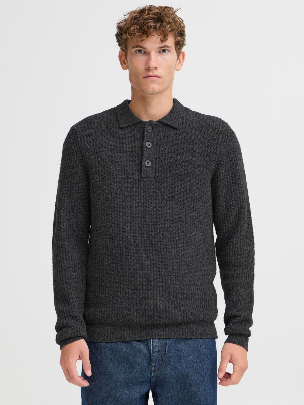 Thumbnail - CASUAL FRIDAY Strickpullover Herren Viskose grau, M