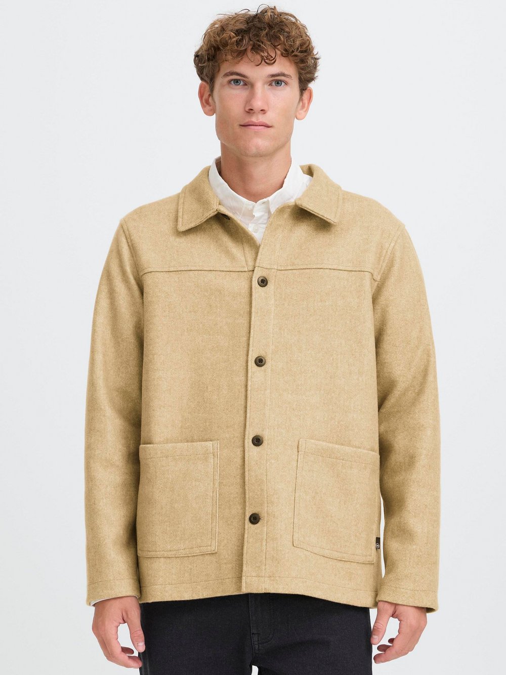 Kronstadt Hemdjacke Herren beige meliert, XXL