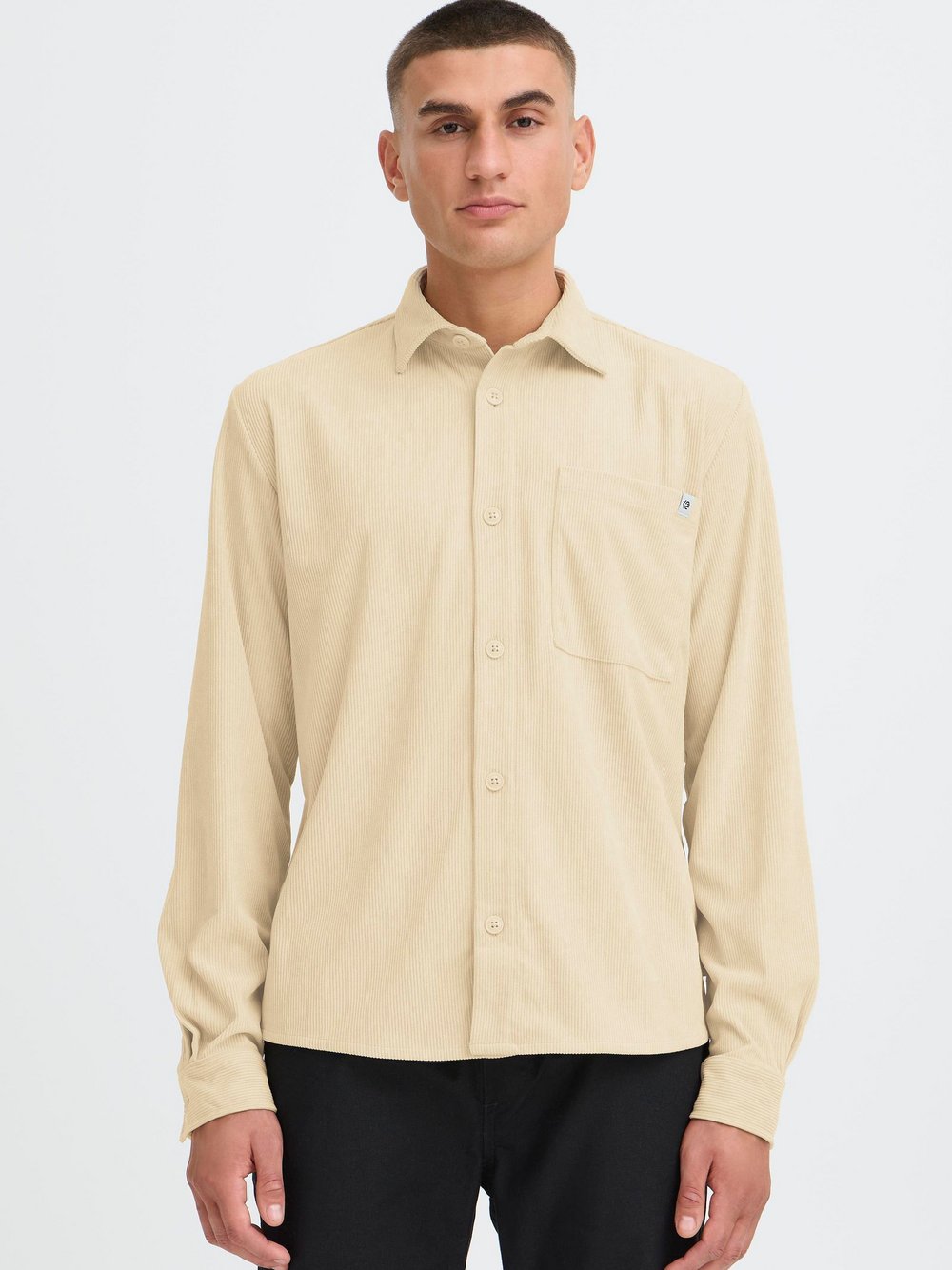 Indicode Langarmhemd Herren Regular Fit beige, M