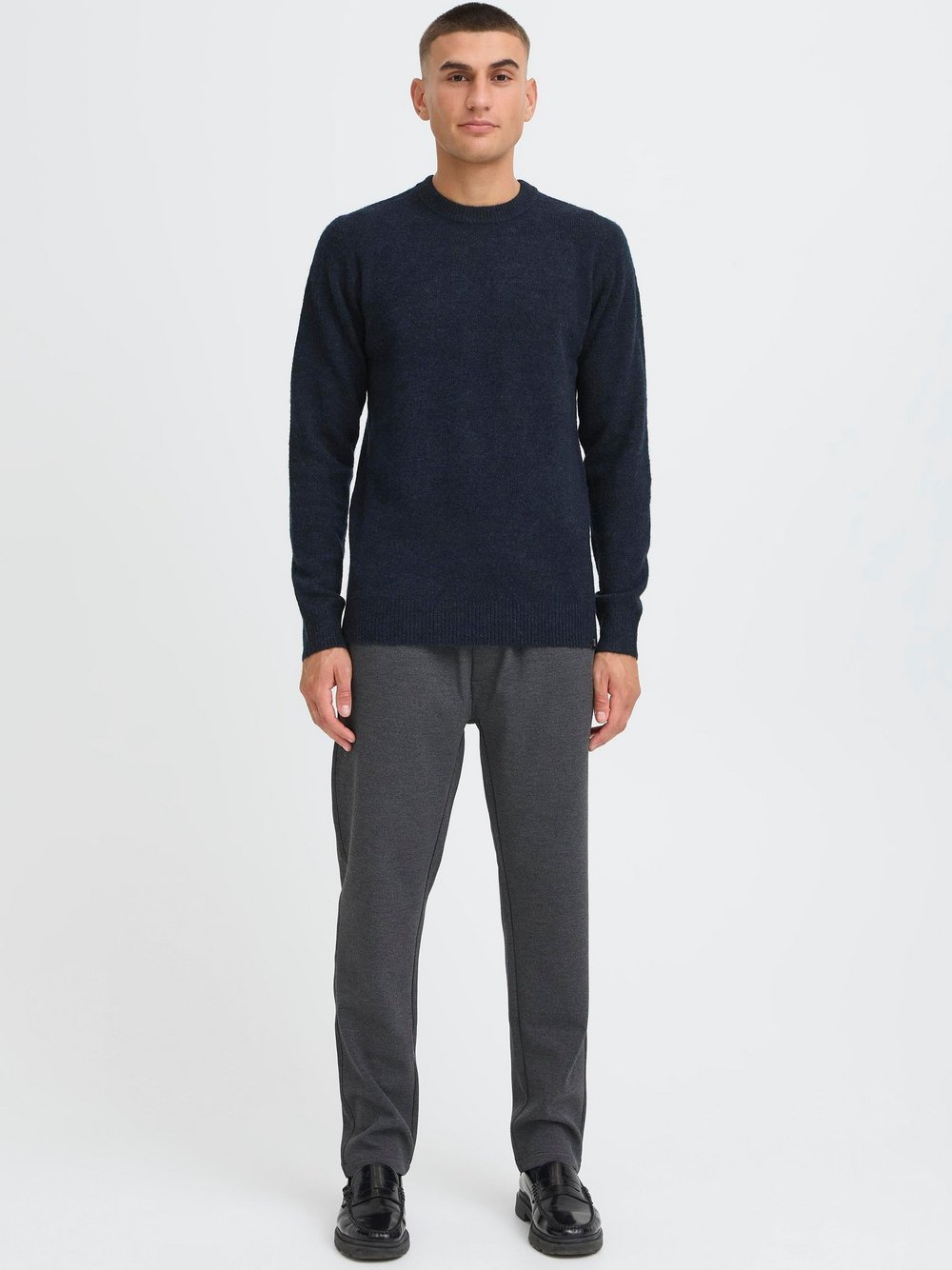 Indicode Strickpullover Herren blau meliert, XL