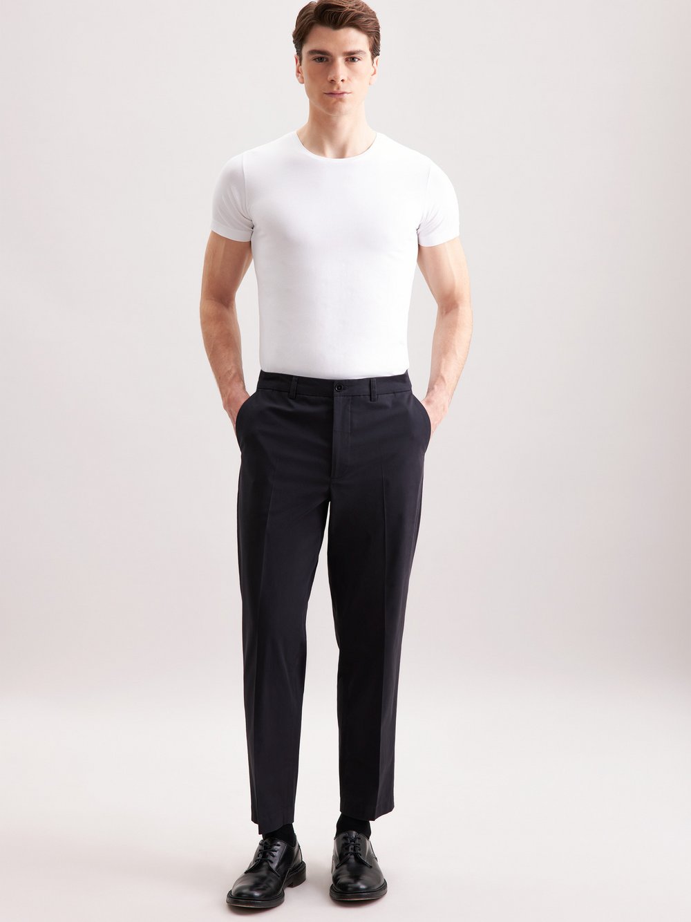 Seidensticker Chino Herren Regular Fit Baumwolle grau, 50