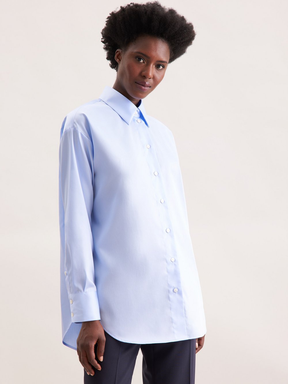 Seidensticker Oversizebluse Damen Baumwolle blau, 38