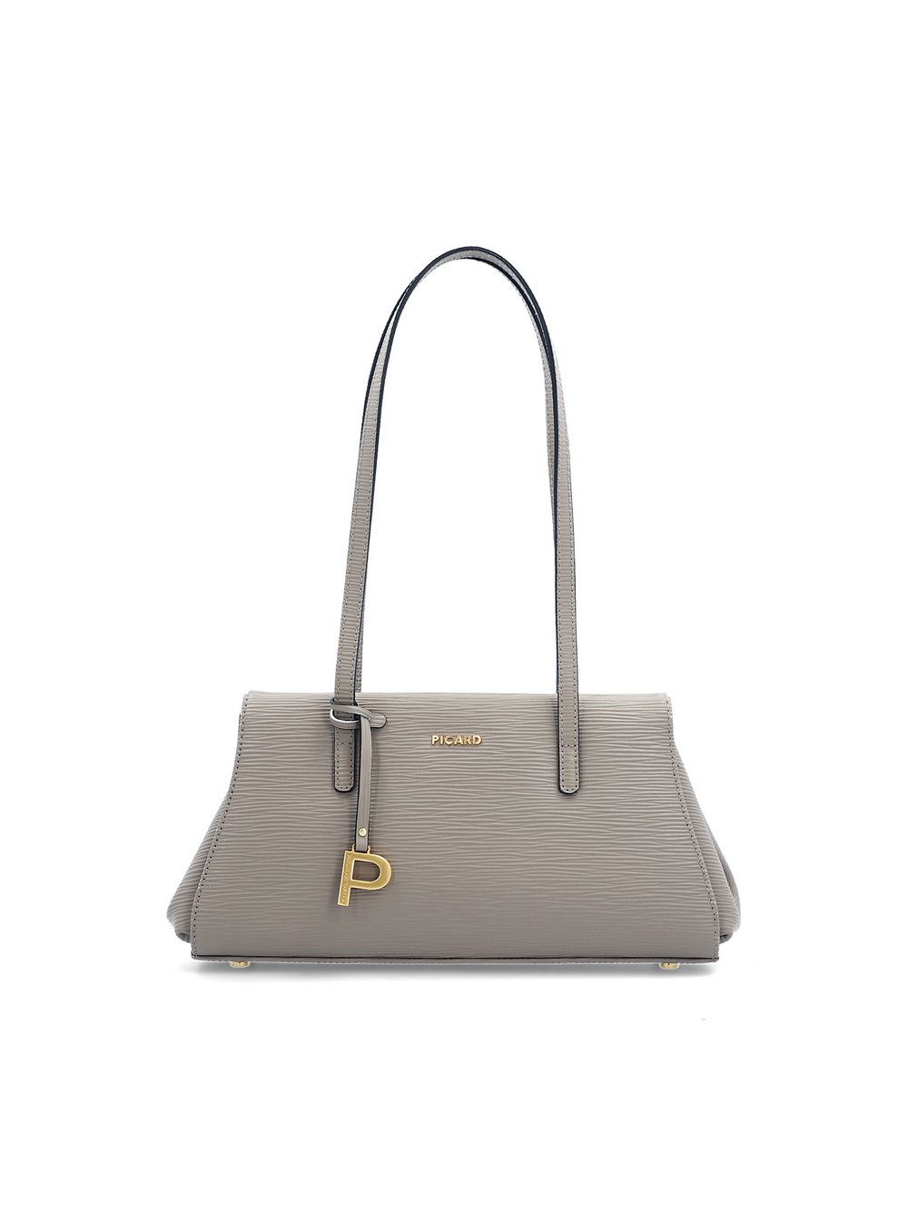 PICARD Schultertasche Damen Leder grau strukturiert, ONE SIZE