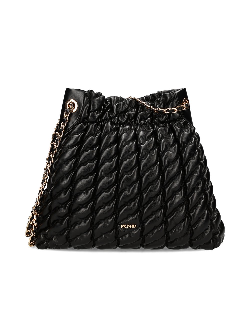 PICARD Schultertasche Damen Kunstleder schwarz strukturiert, ONE SIZE