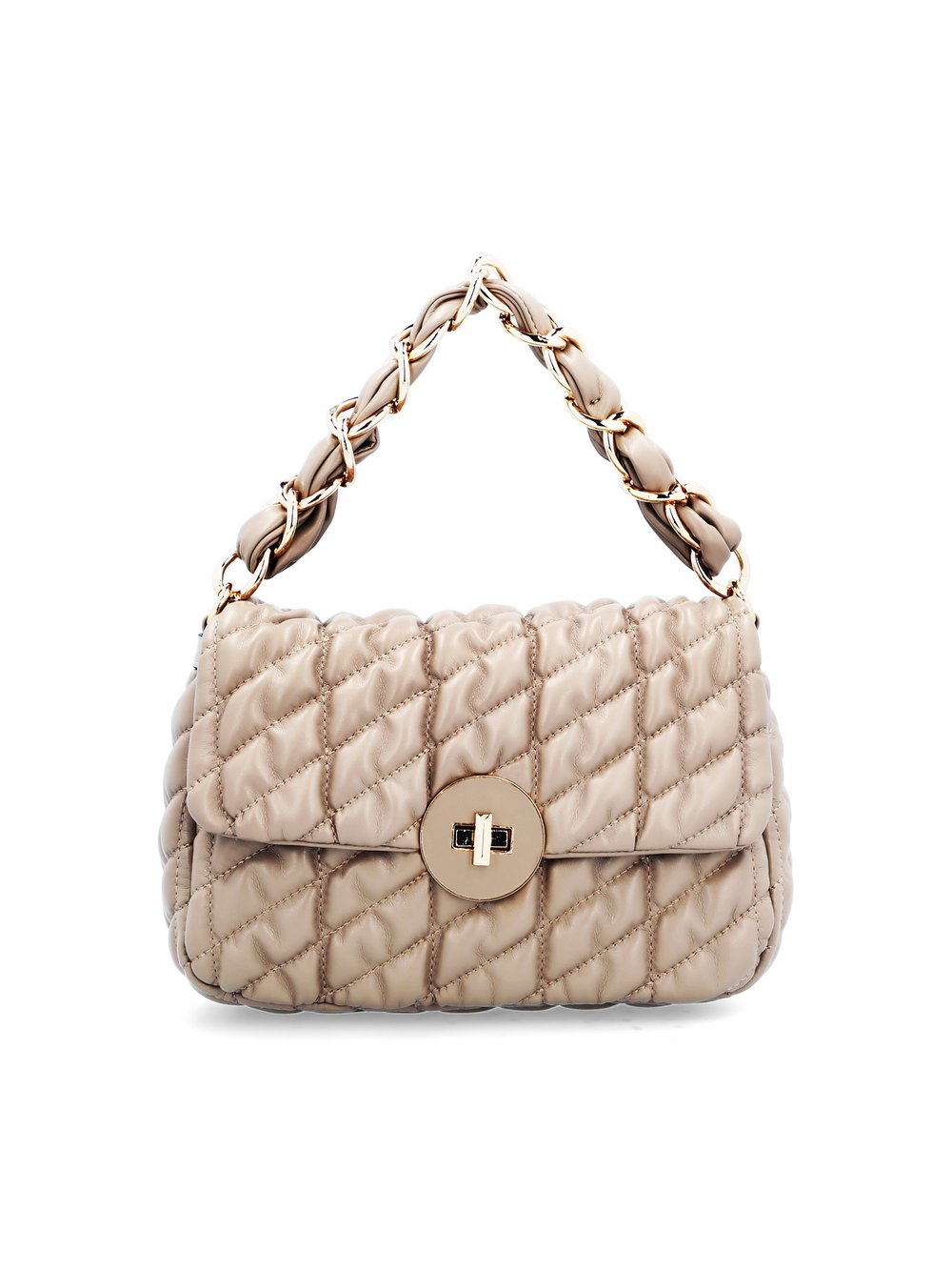 PICARD Schultertasche Damen Kunstleder beige strukturiert, ONE SIZE