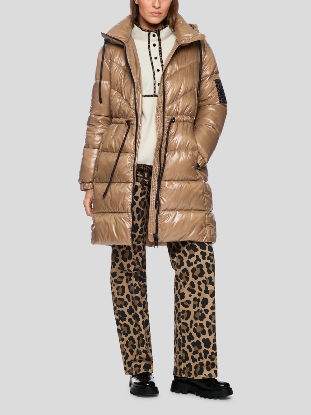 Marc Cain Mantel Damen Polyamid beige, 38