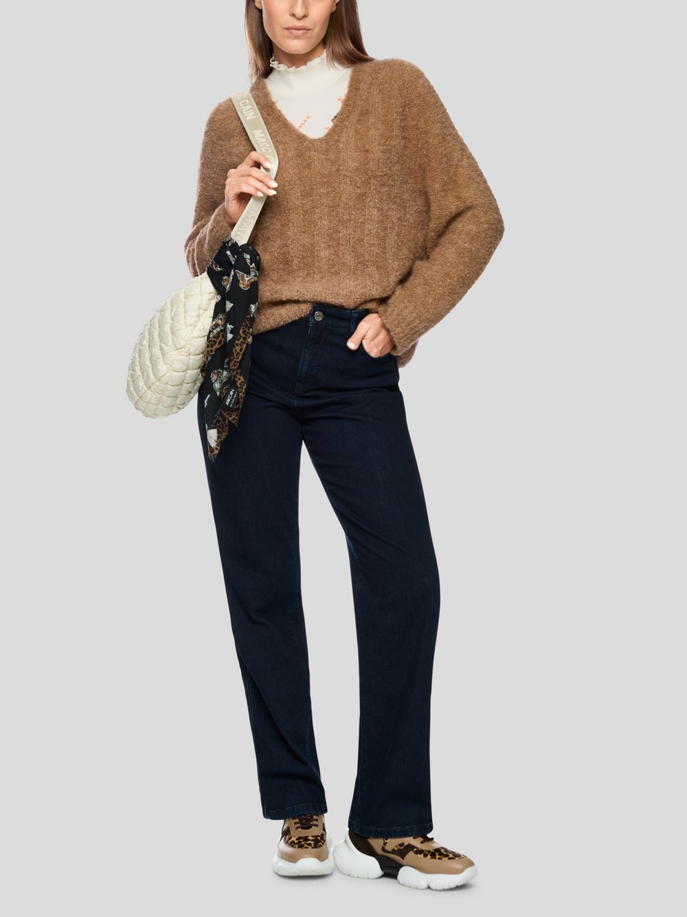 Marc Cain Pullover Damen beige strukturiert, 40