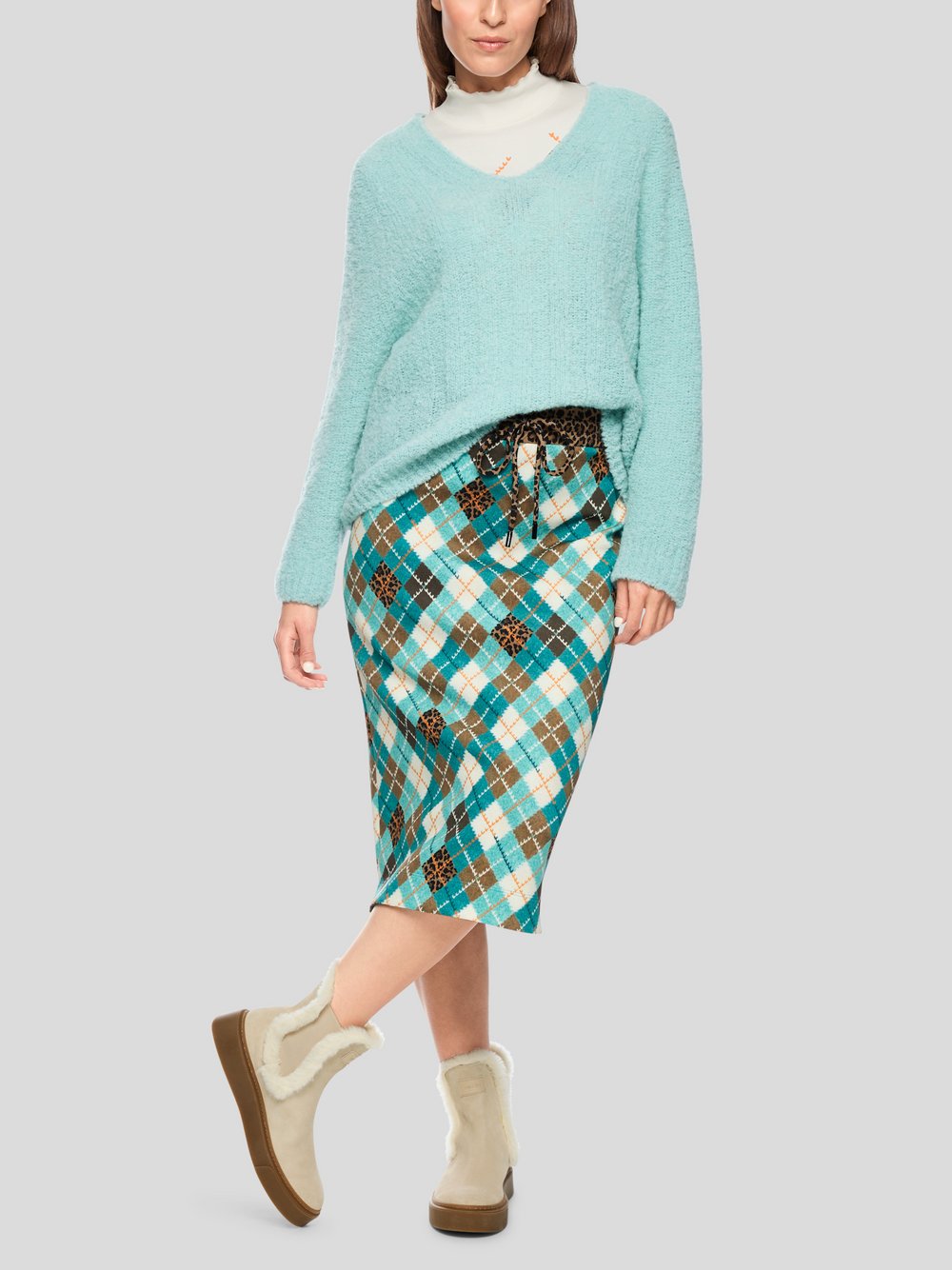 Thumbnail - Marc Cain Pullover Damen grün strukturiert, 36