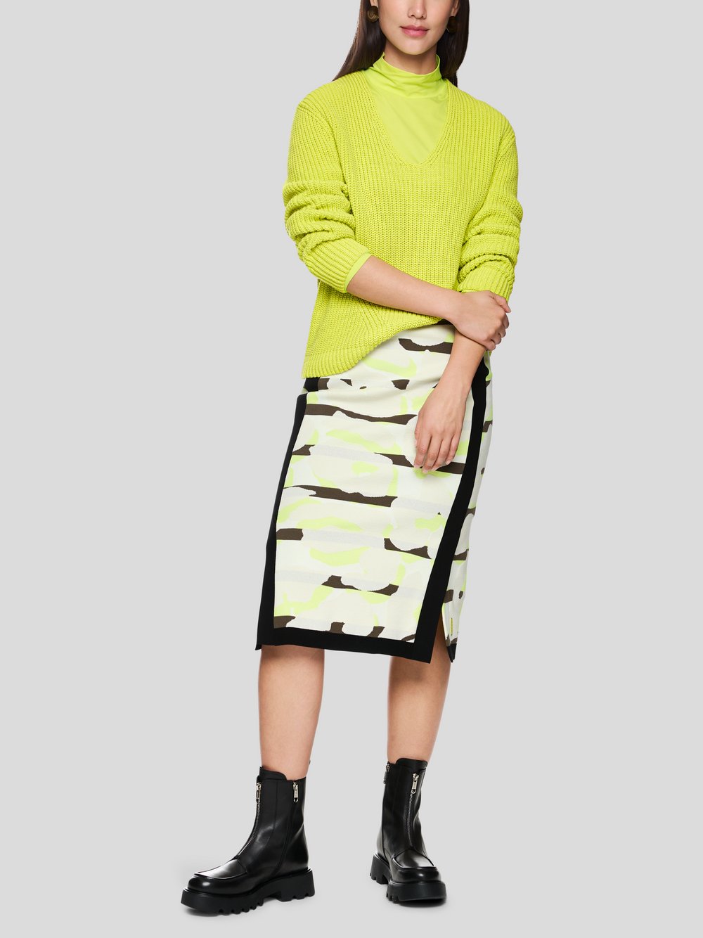 Marc Cain Pullover Damen Baumwolle gelb, 34
