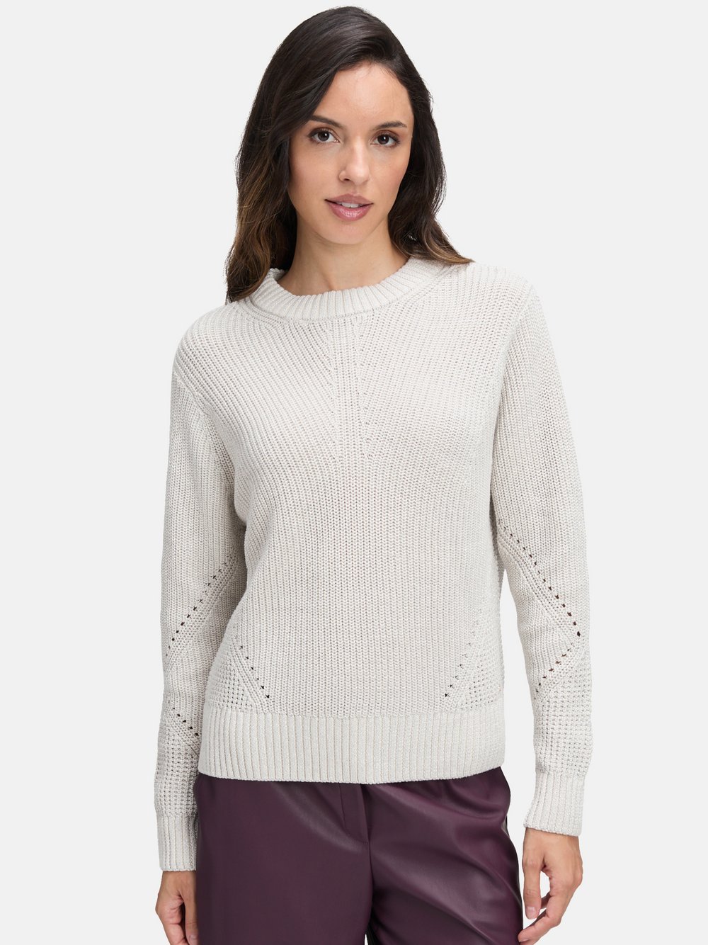 Betty & Co Strickpullover Damen Baumwolle weiß, 44